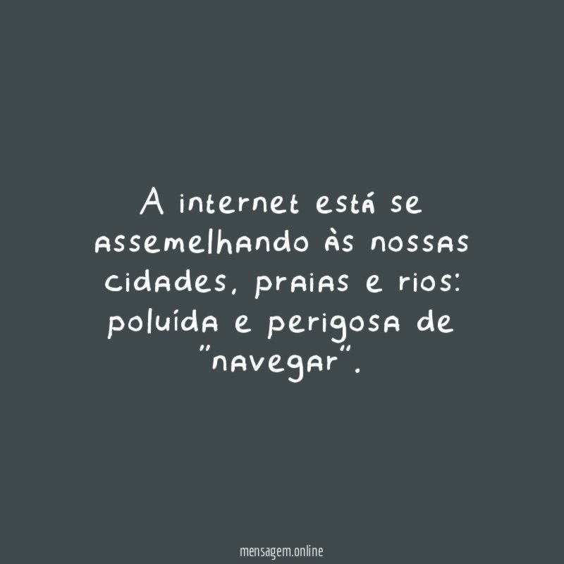 A internet está se assemelhando às nossas cidades