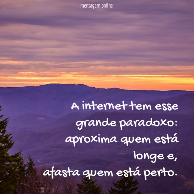 A internet tem esse grande paradoxo