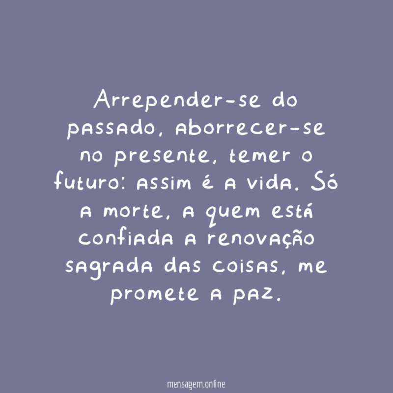 Arrepender-se do passado