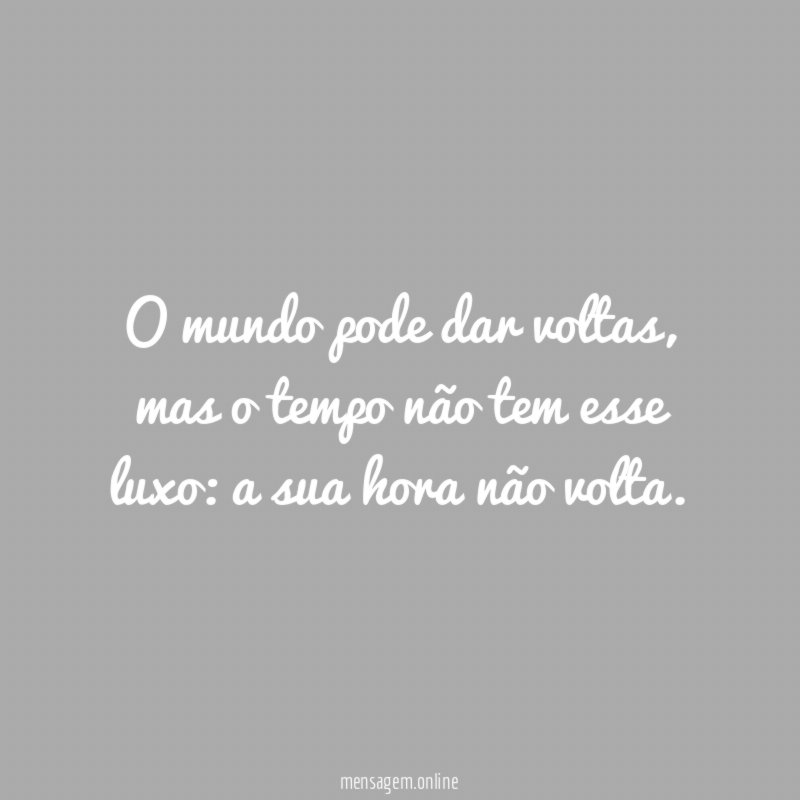 A sua hora