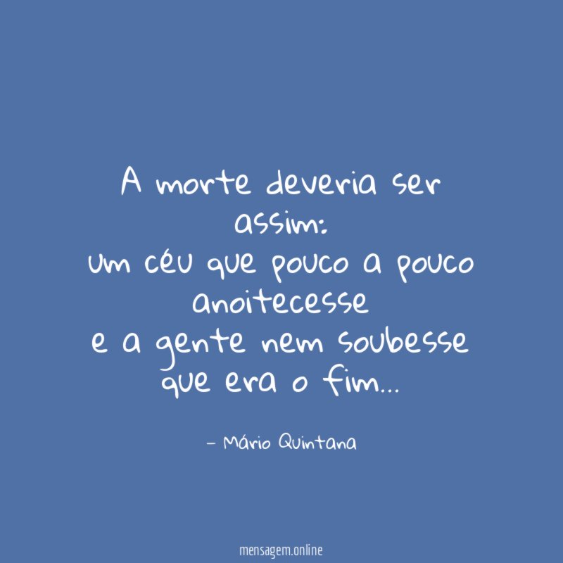A morte deveria ser assim