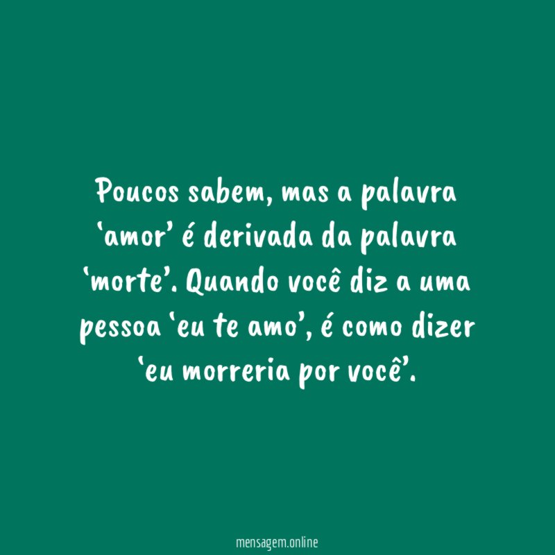Poucos sabem