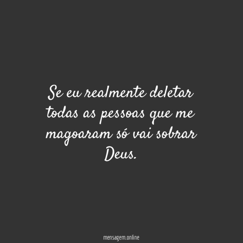 Se eu realmente deletar todas as pessoas que