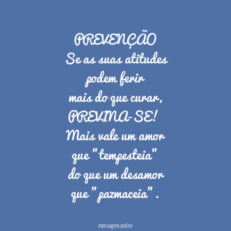 PREVENÇÃO