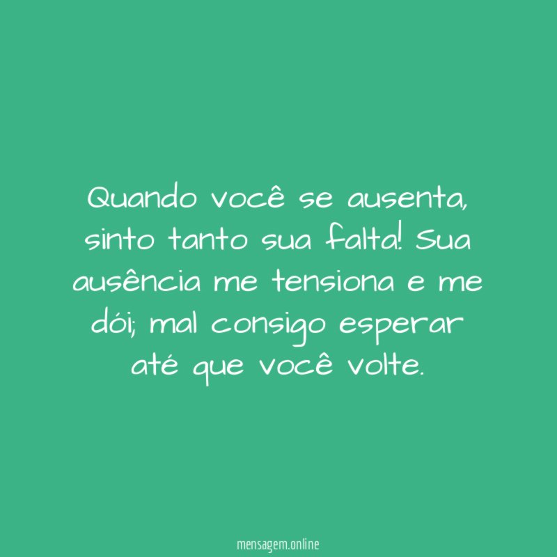 Sua ausência