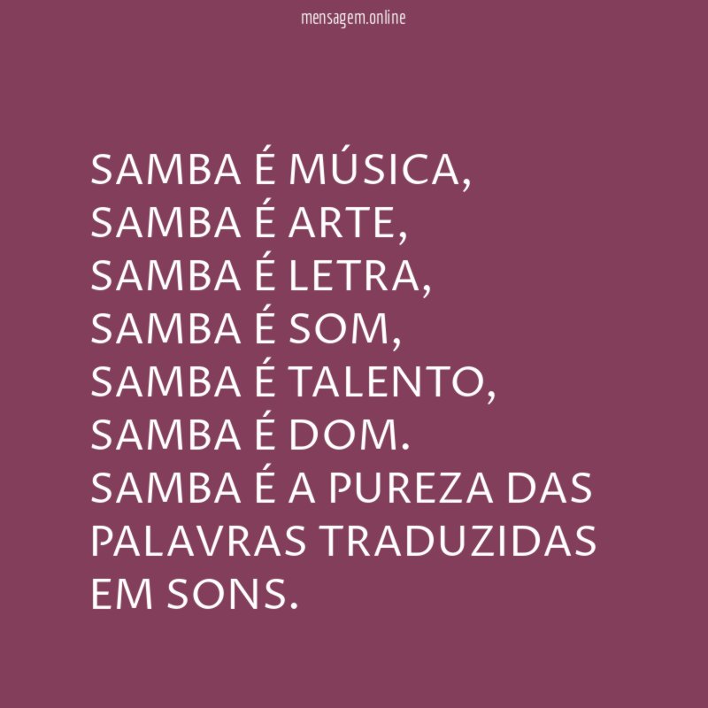 SAMBA É MÚSICA