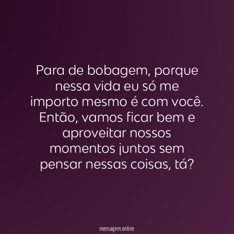 Só me importa você