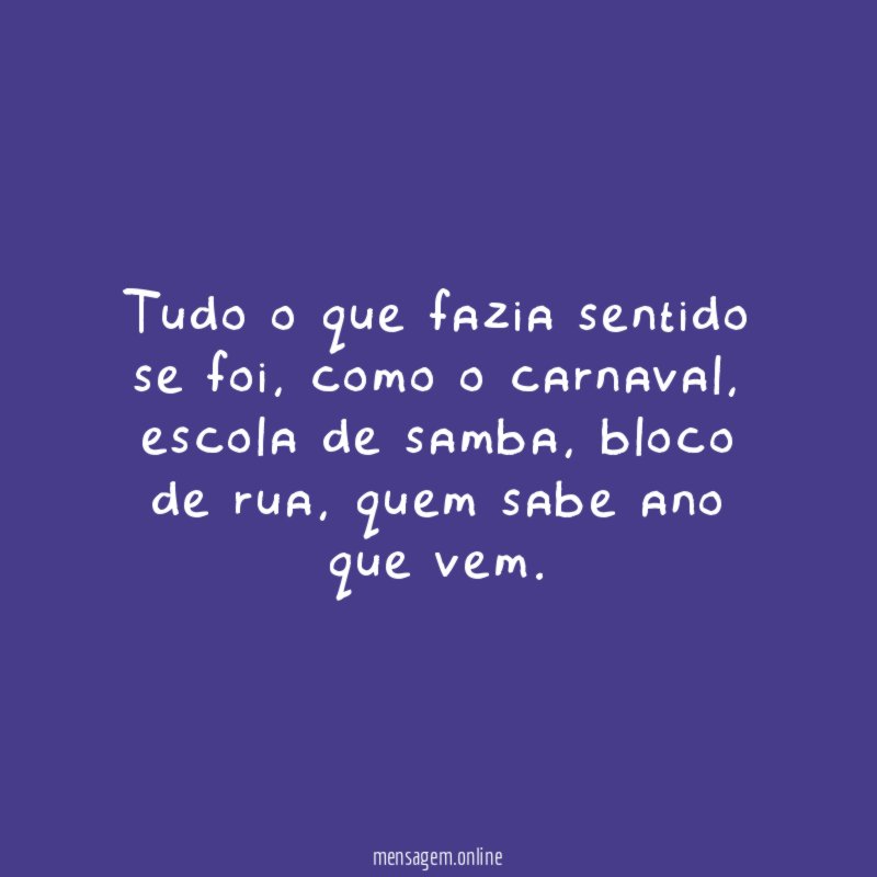 Tudo o que fazia sentido se foi