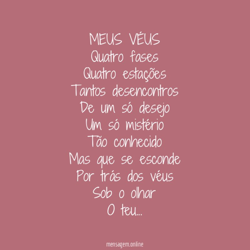 MEUS VÉUS