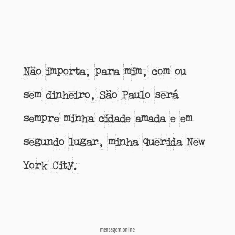 Não importa