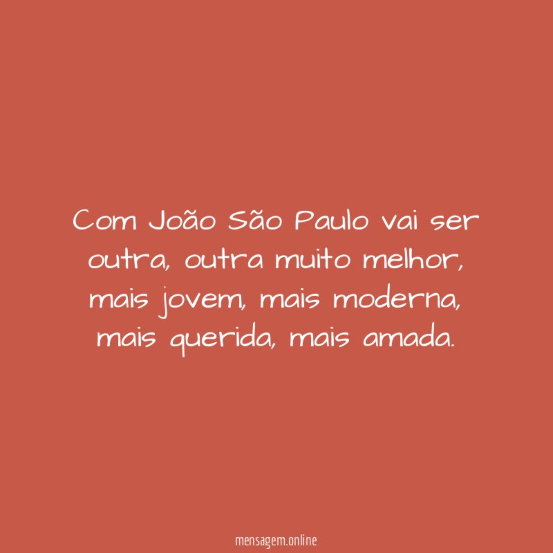 Com João São Paulo vai ser outra
