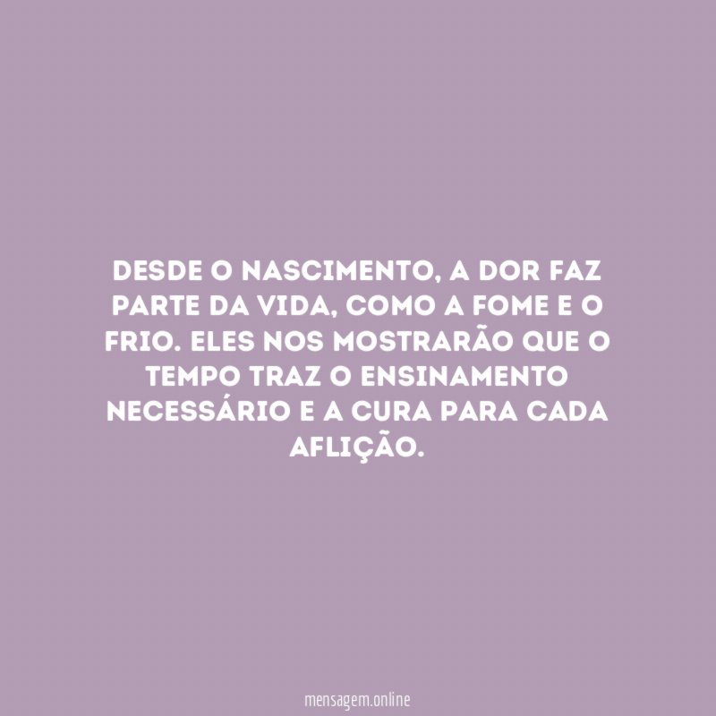 O tempo cura