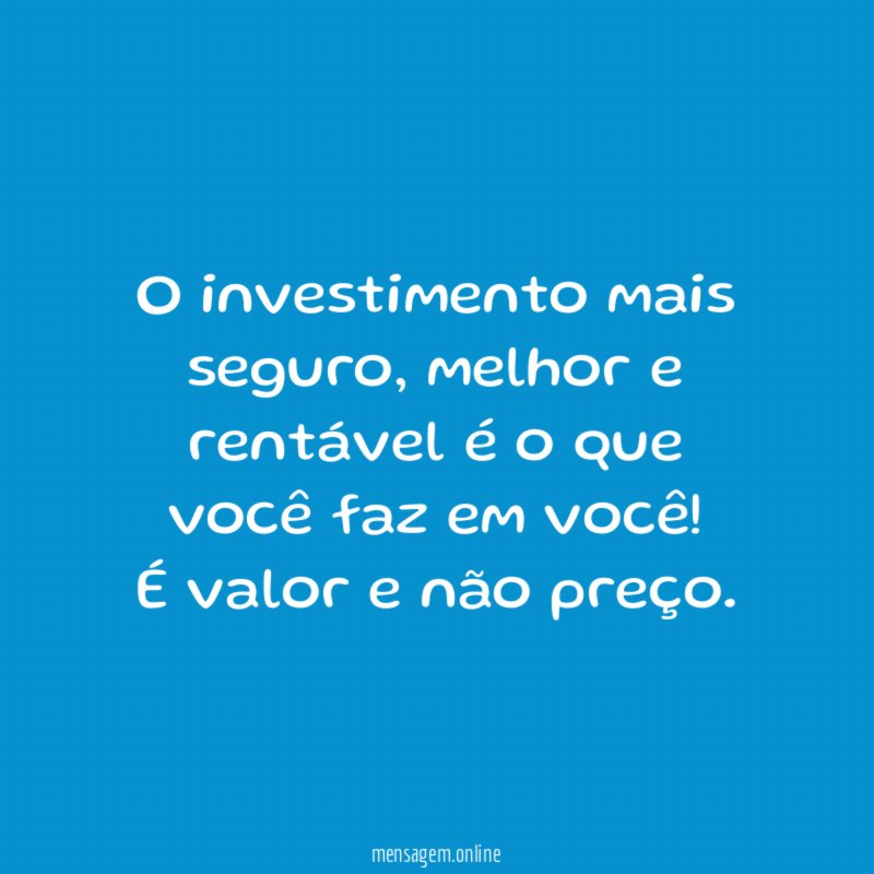 O investimento mais seguro