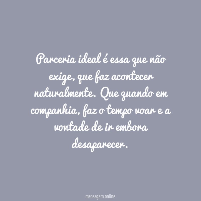 Parceria ideal
