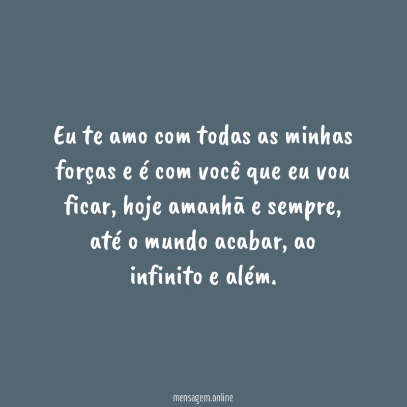 Ao infinito e além