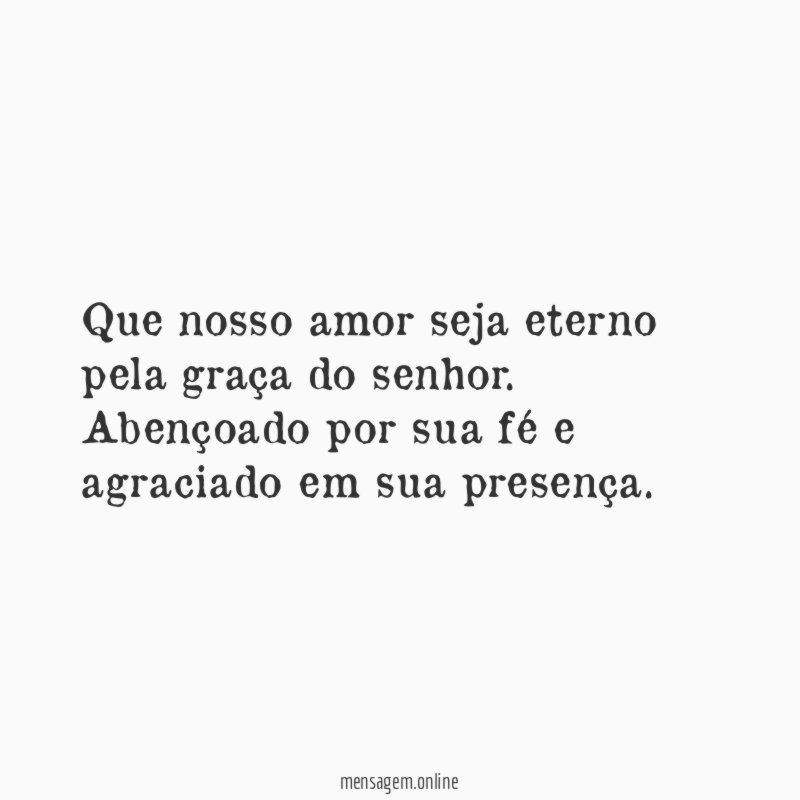Com Deus, nosso amor crescerá
