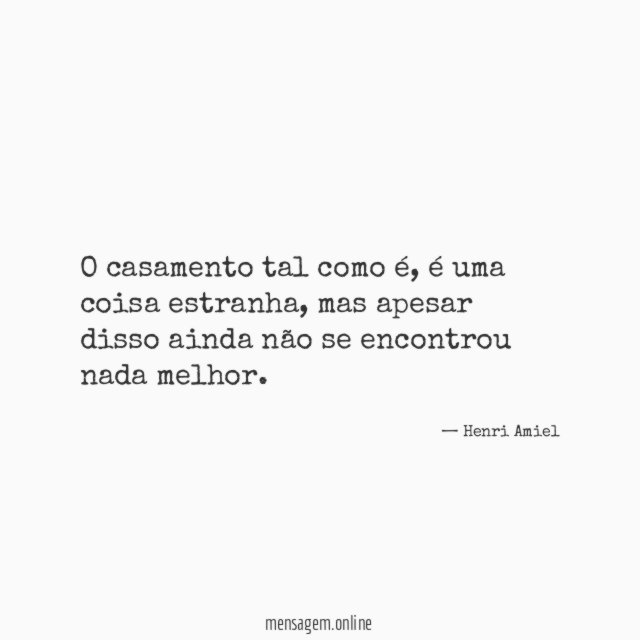 O casamento tal como é