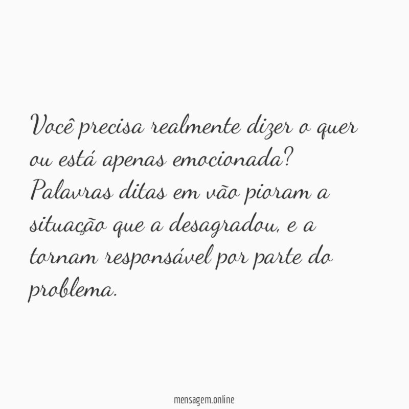 Necessidade da mensagem