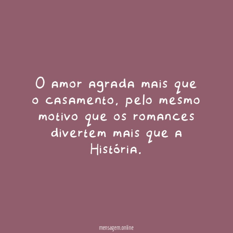O amor agrada mais que o casamento