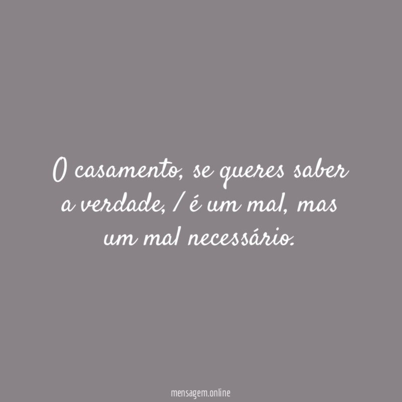 O casamento