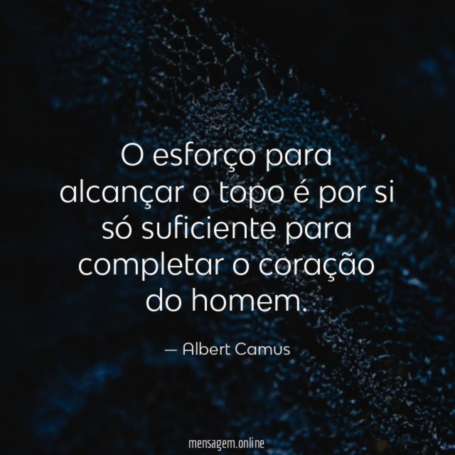 O esforço para alcançar o topo é por