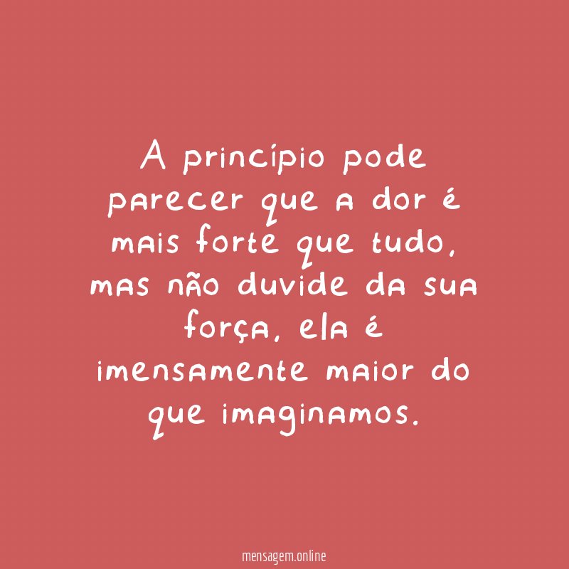 Você é forte