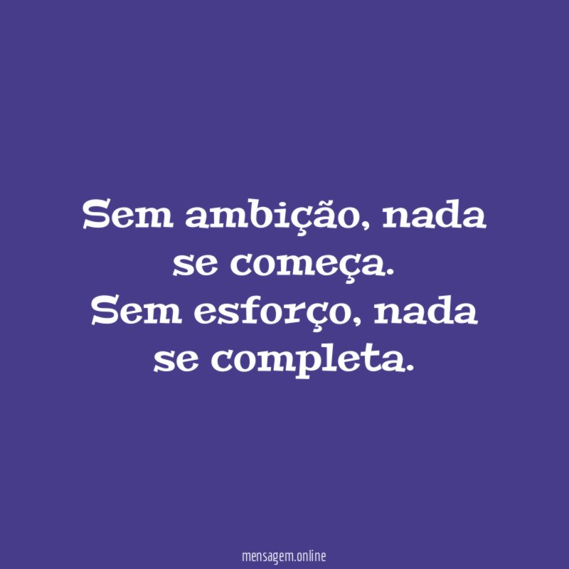 Sem ambição