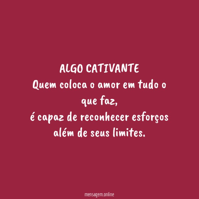 ALGO CATIVANTE