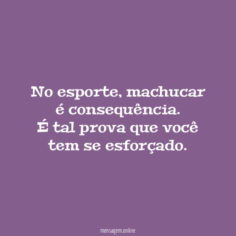 No esporte