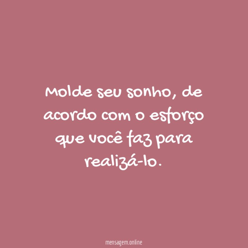 Molde seu sonho