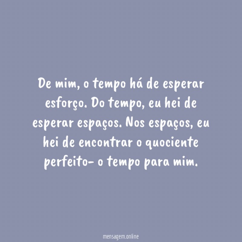 De mim