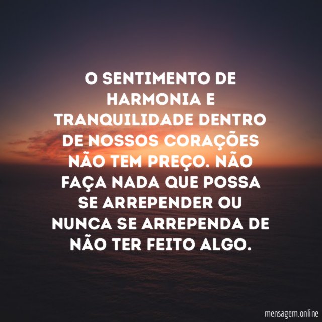 Pense antes de agir