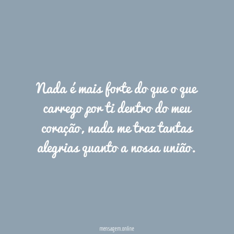 Não existe nada mais forte que o amor