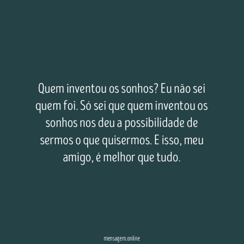 Quem inventou os sonhos