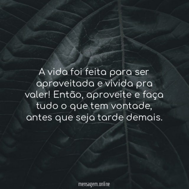Antes que seja tarde