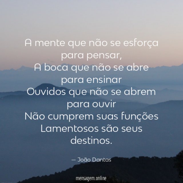 A mente que não se esforça para pensar