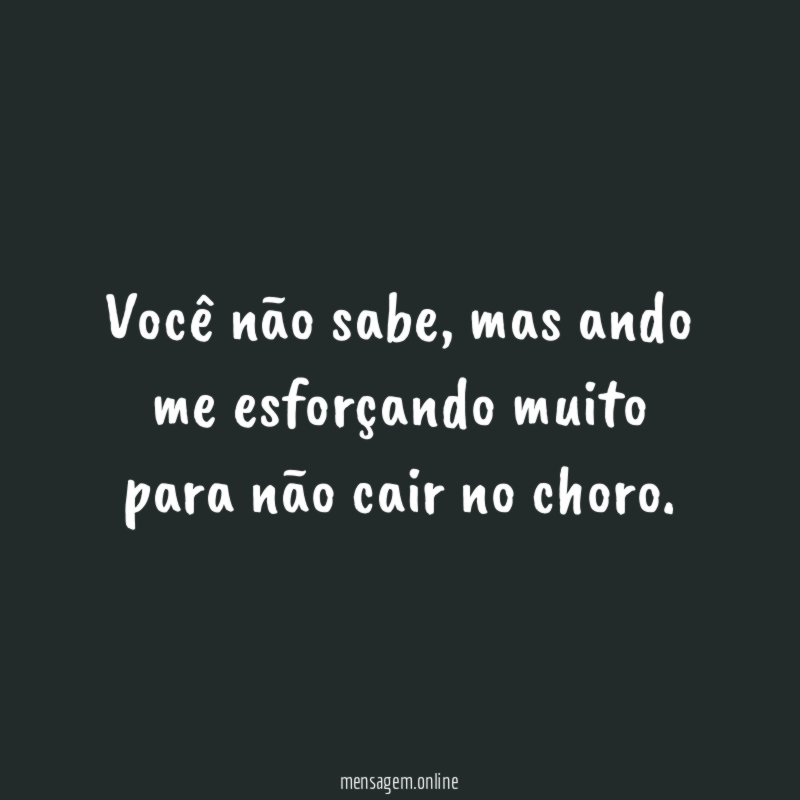 Você não sabe