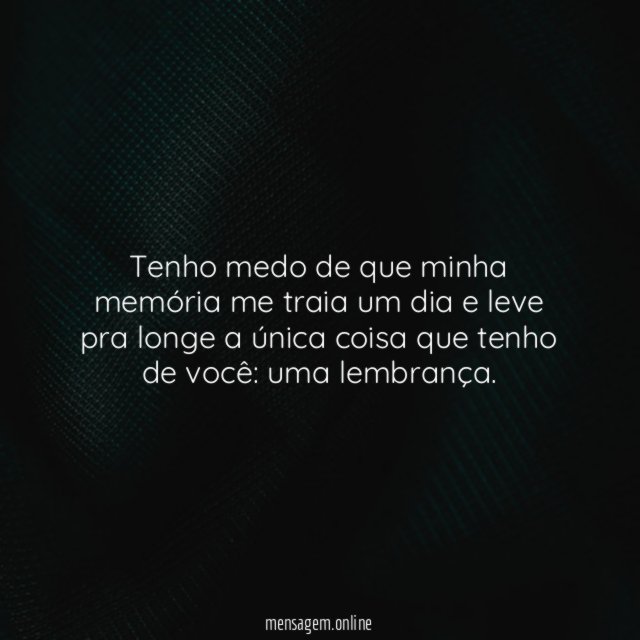 A única coisa que tenho
