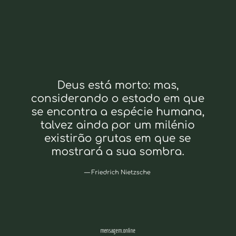 Deus está morto