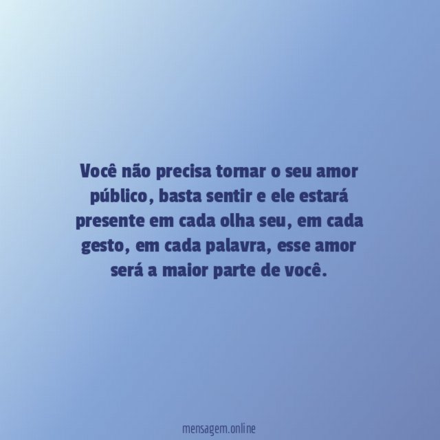 O amor está em você