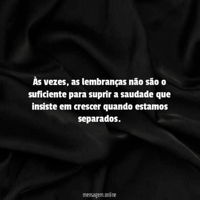 Saudade que cresce