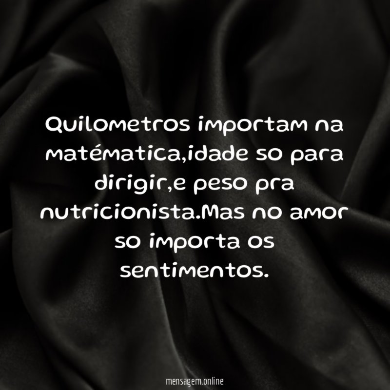 Quilometros importam na matématica