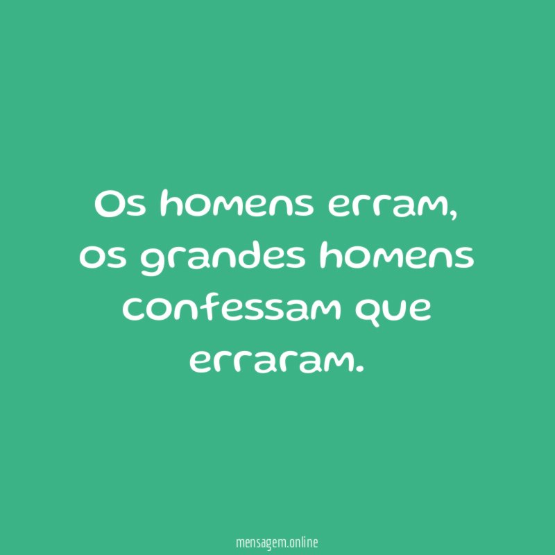 Os homens erram