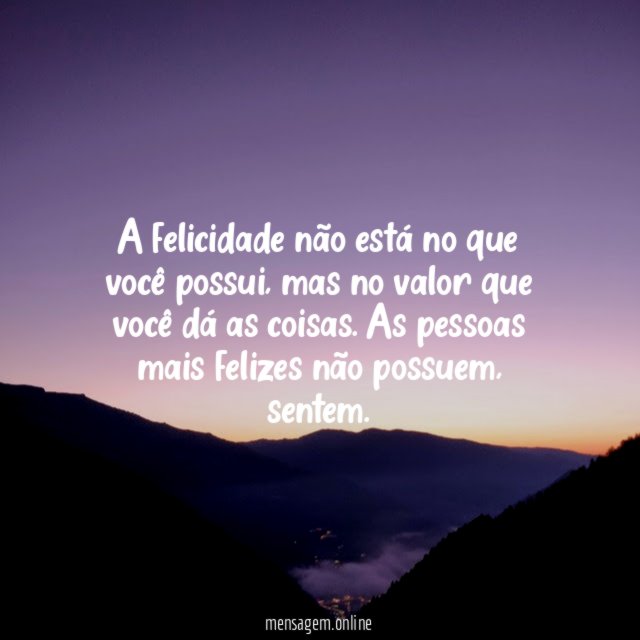 Não se importe tanto com bens materiais