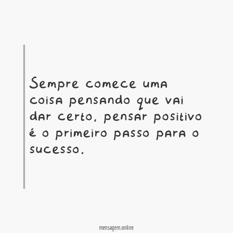 Pense positivo