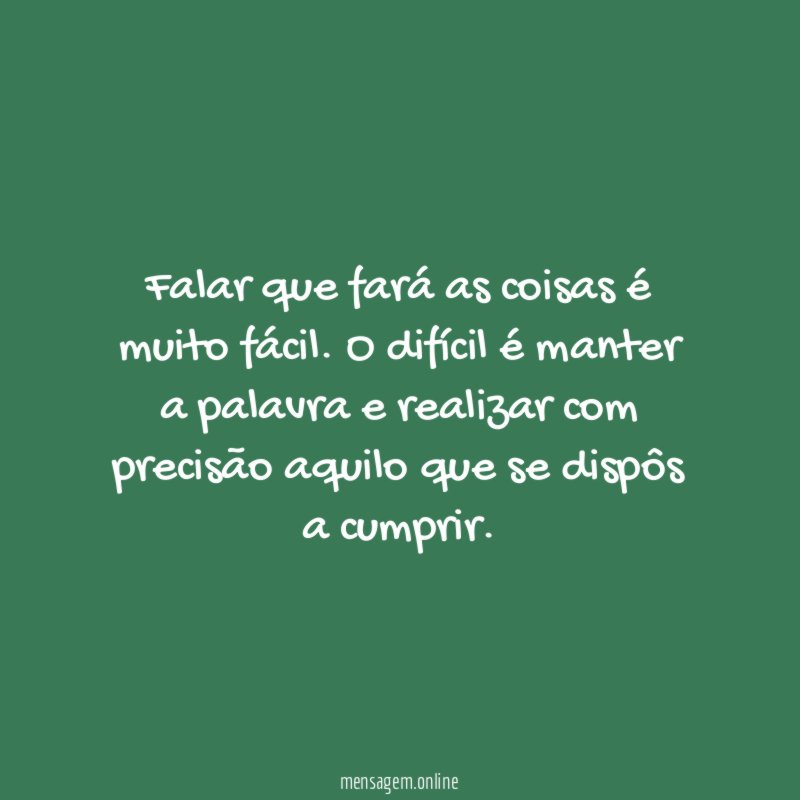 Prometer e não cumprir