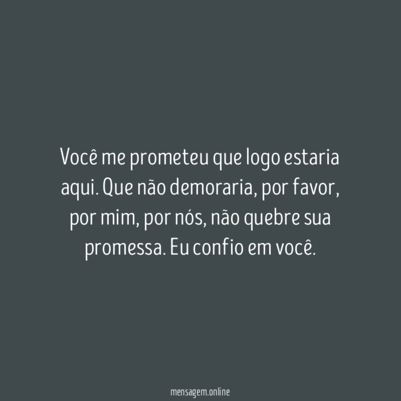Cumpra sua promessa