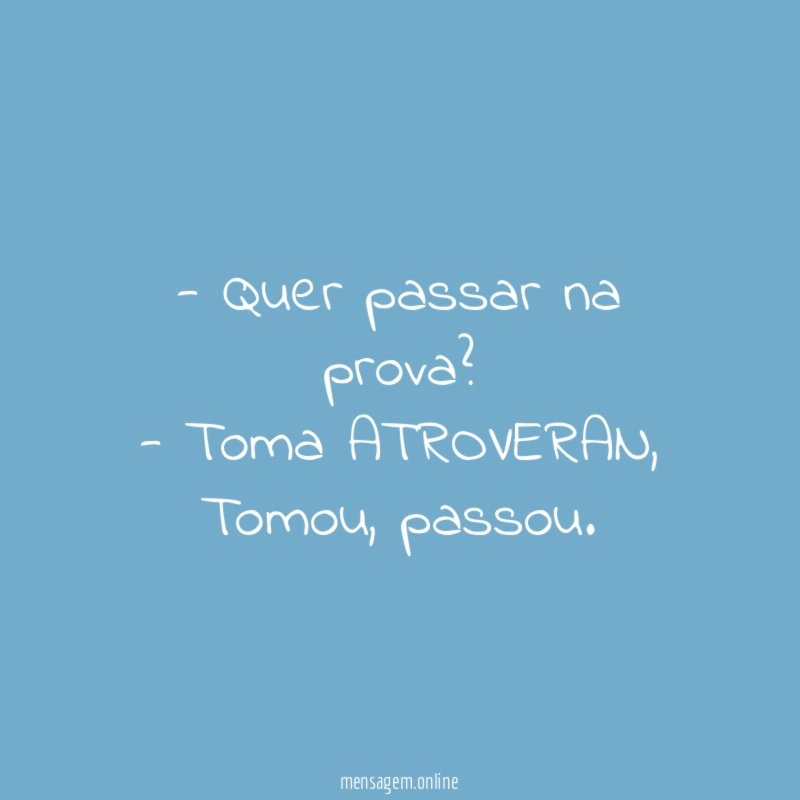 Quer passar na prova