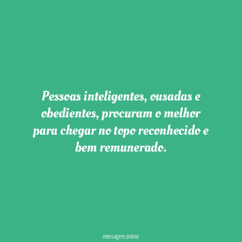 Pessoas inteligentes