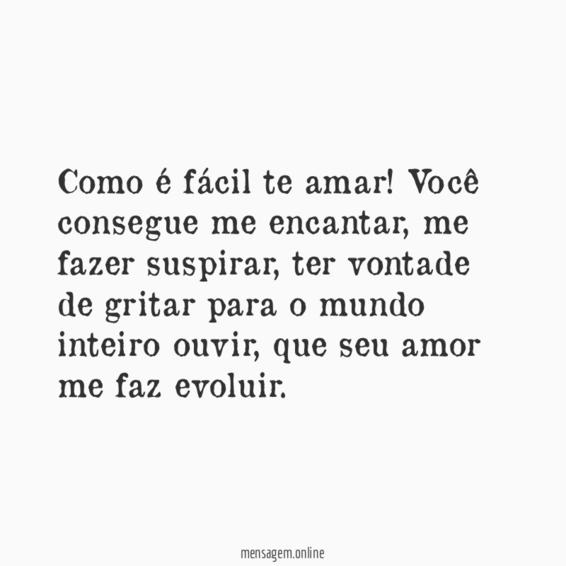 É fácil te amar